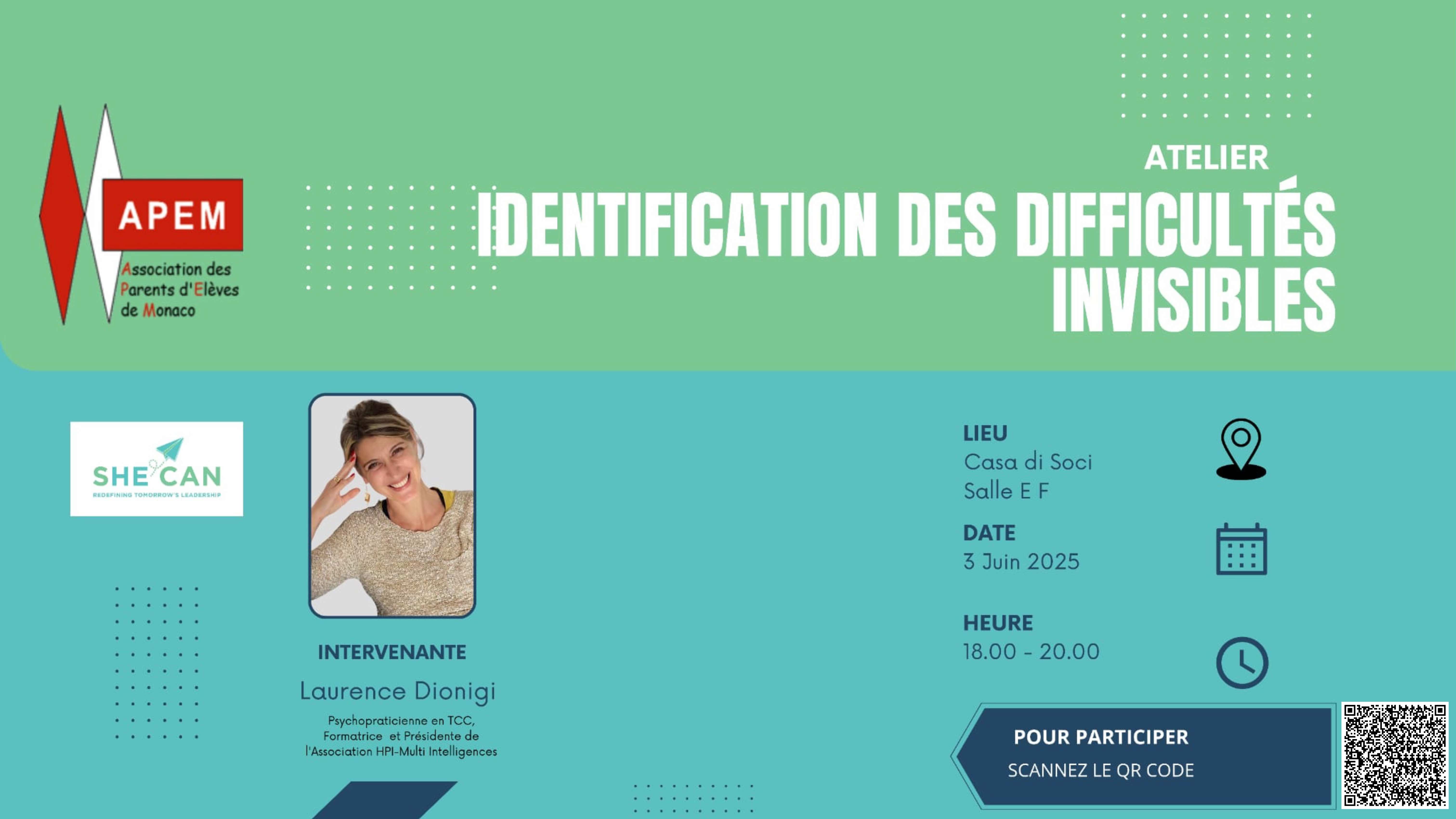 Atelier « Identification des Difficultés Invisibles » - Une Conférence Instructive pour les Parents